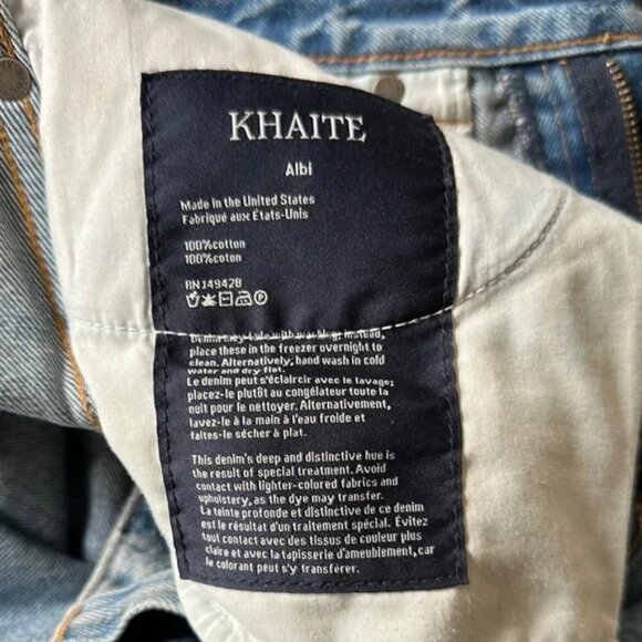 KHAITE albi Light Blue high rise Straight Jeans - Picture 3 of 9